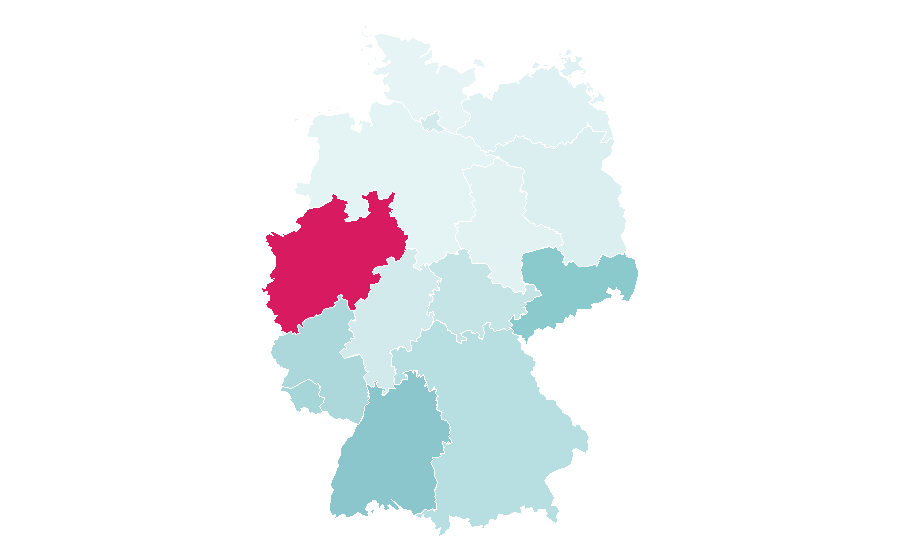 Affiniteit per regio — Tour de France Femmes, Duitsland