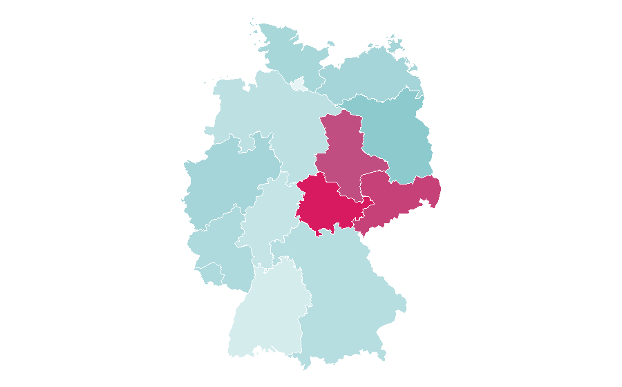 Affinity by region — Tour operator, Germany