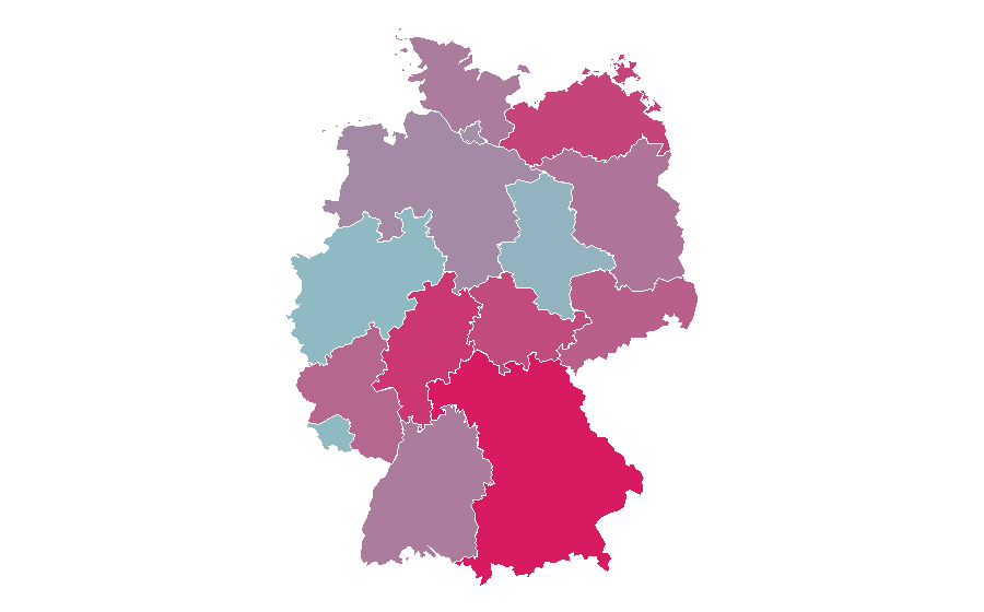 Affinity by region — Toyota Hilux, Germany