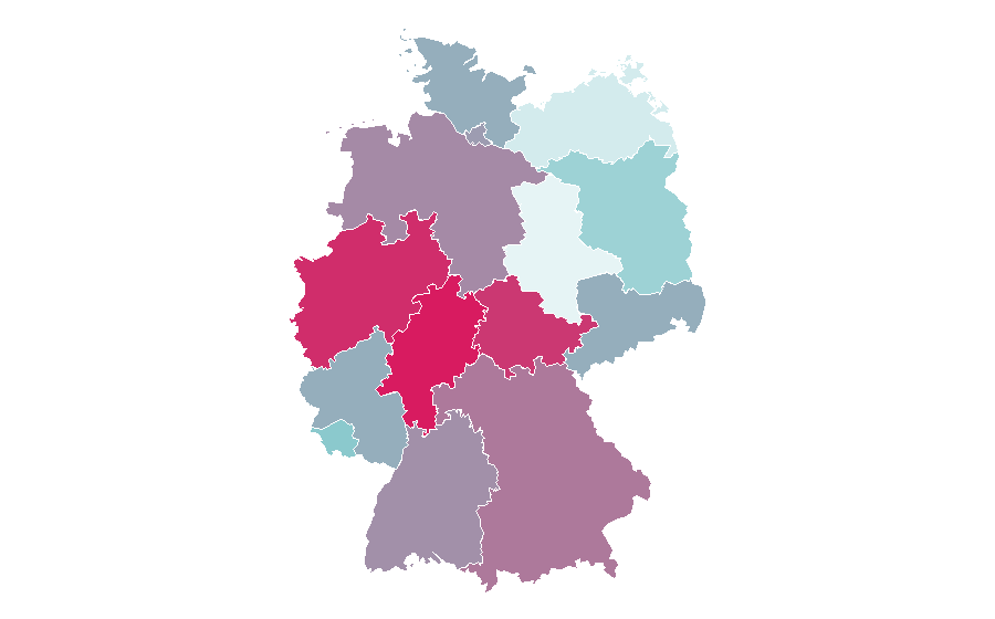 Affinity by region — Transcendental Meditation, Germany