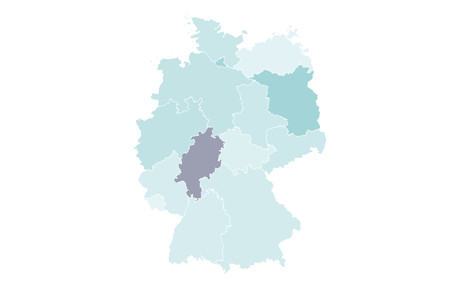 Affinity by region — Transmission (mechanics), Germany