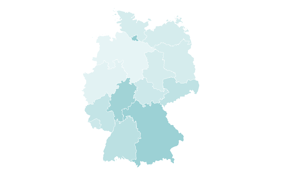 Affinity by region — Trap (music), Germany