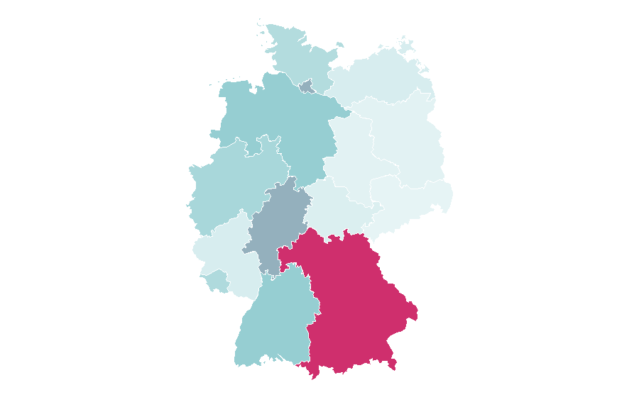 Affiniteit per regio — Travel Blogger, Duitsland