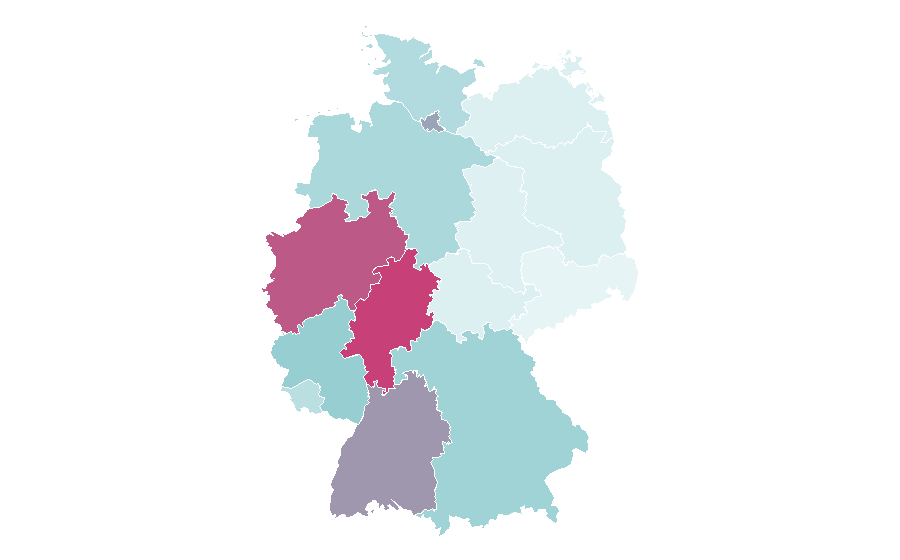 Affinity by region — TRT 1, Germany