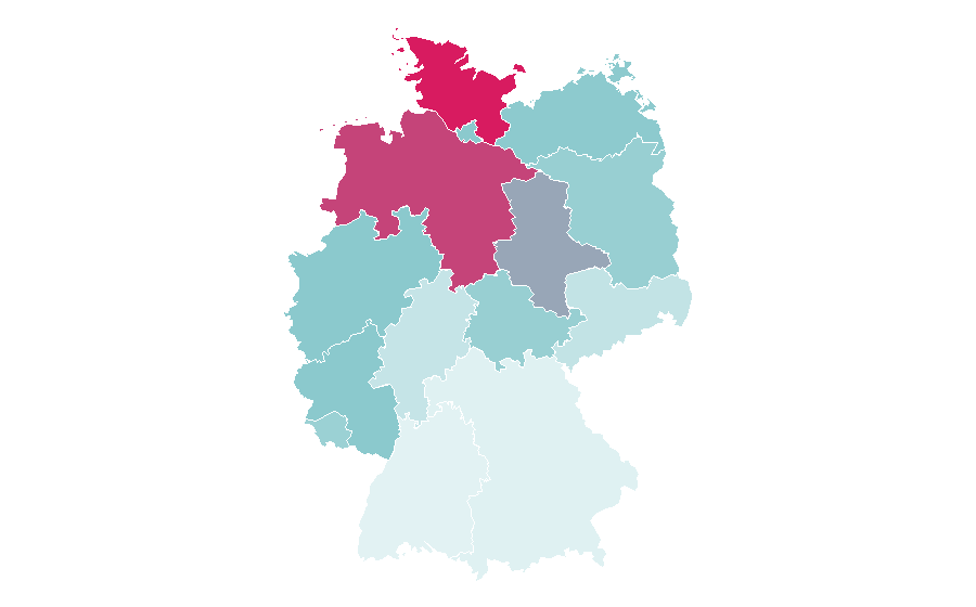 Affinità per regione — TUI Cruises, Germania