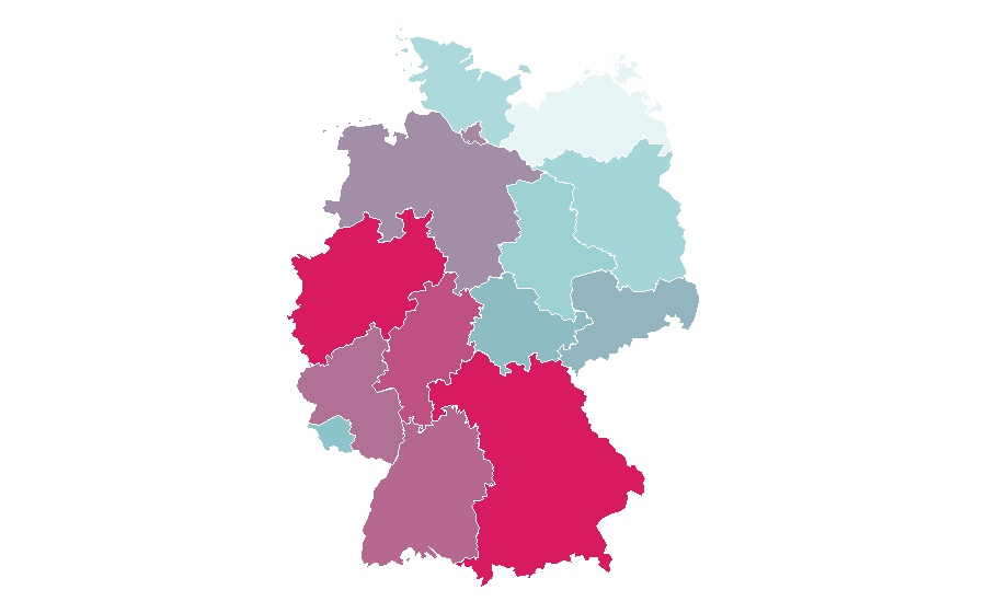 Affinity by region — Tunisia, Germany