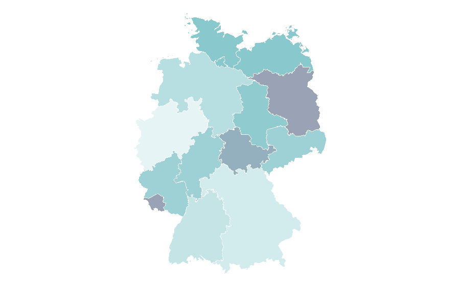 Affinity by region — Turkmen language, Germany