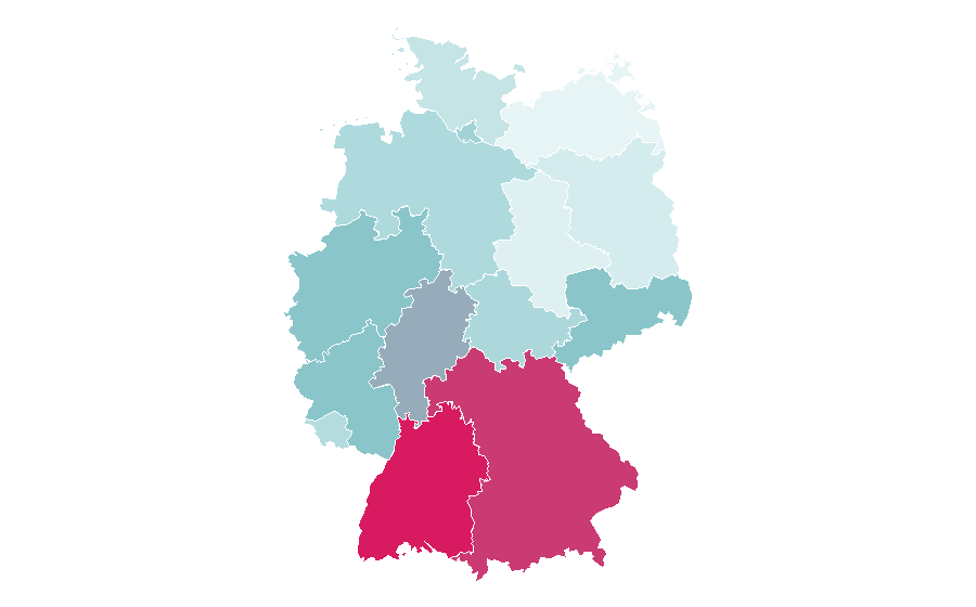 Affinity by region — Tuscany, Germany