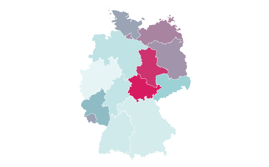 Affinité par région — TV comedies, Allemagne