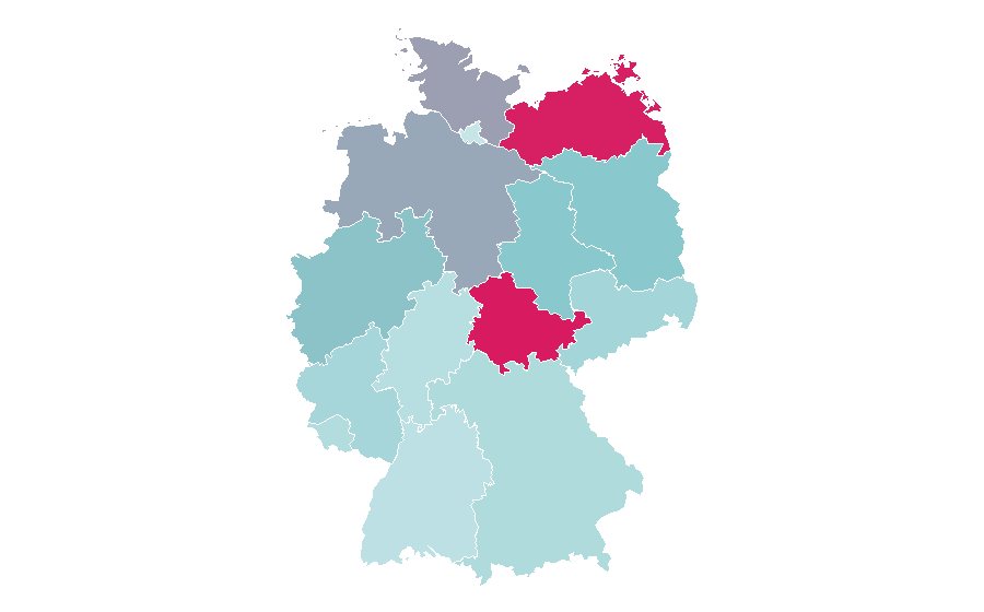 Affinité par région — TV DIGITAL, Allemagne