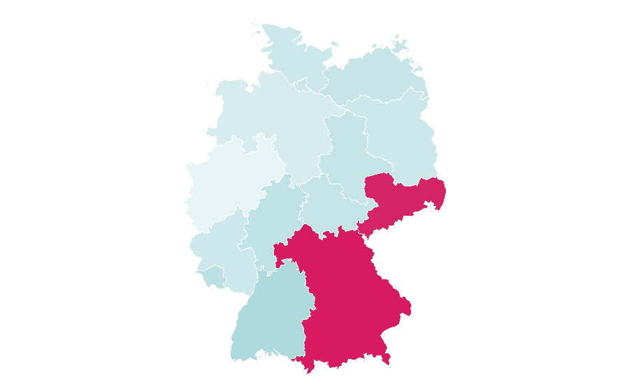 Affinité par région — TV game shows, Allemagne