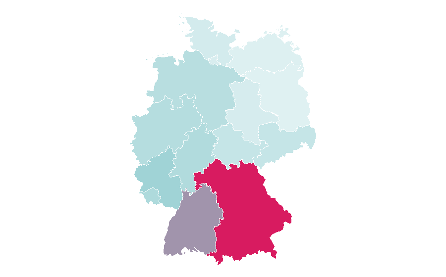 التقارب حسب المنطقة — Tyrol (state), ألمانيا