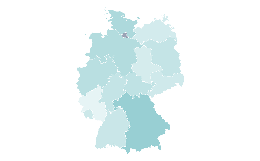 Affinity by region — U2, Germany