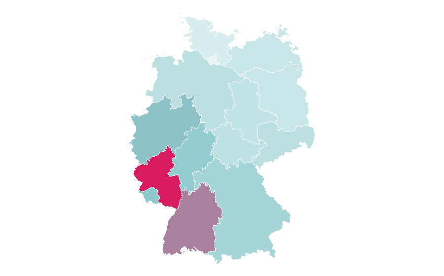 Affiniteit per regio — UEFA Conference League, Duitsland