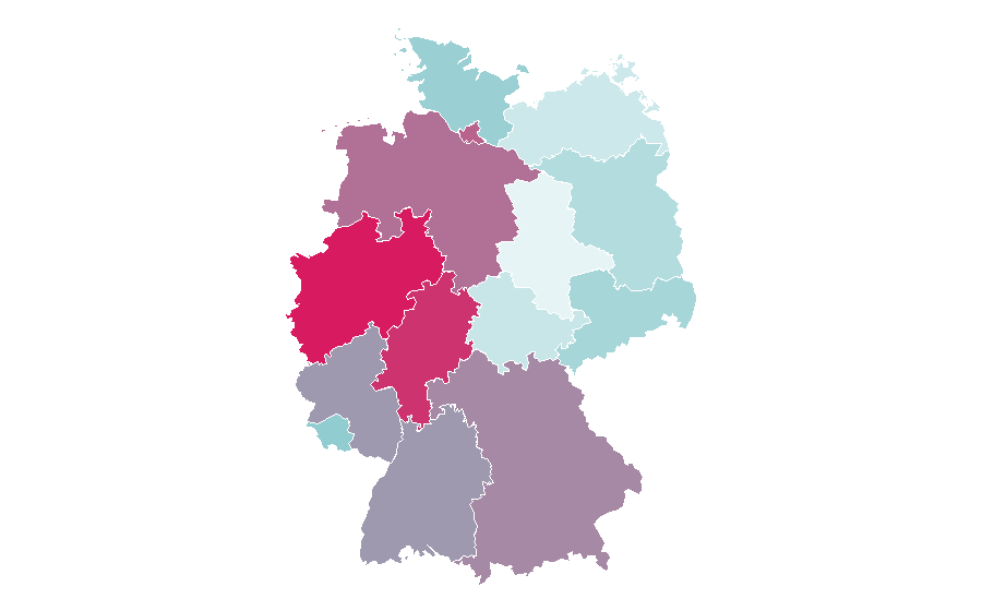 Affinity by region — UFO (TV series), Germany