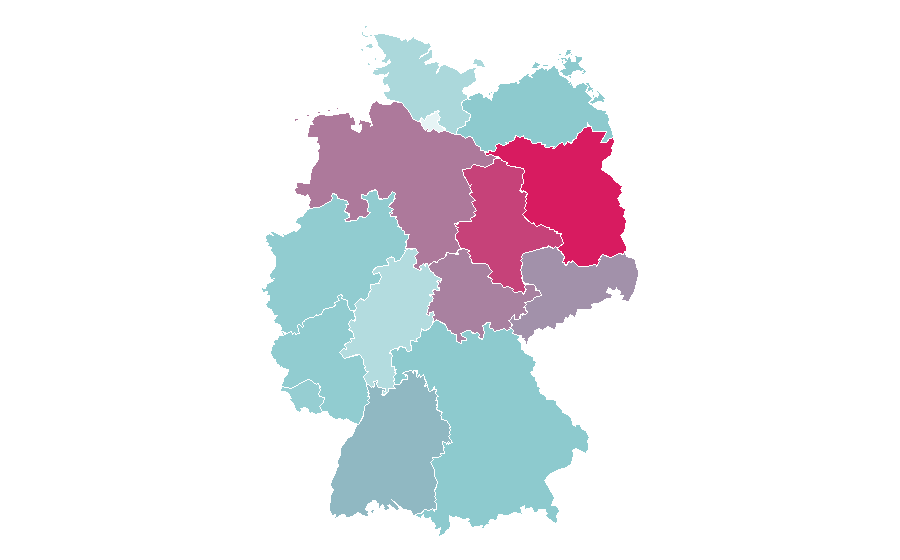 Affinity by region — Underfloor heating, Germany