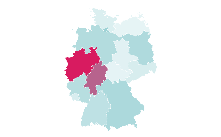 Affinité par région — UNER, Allemagne