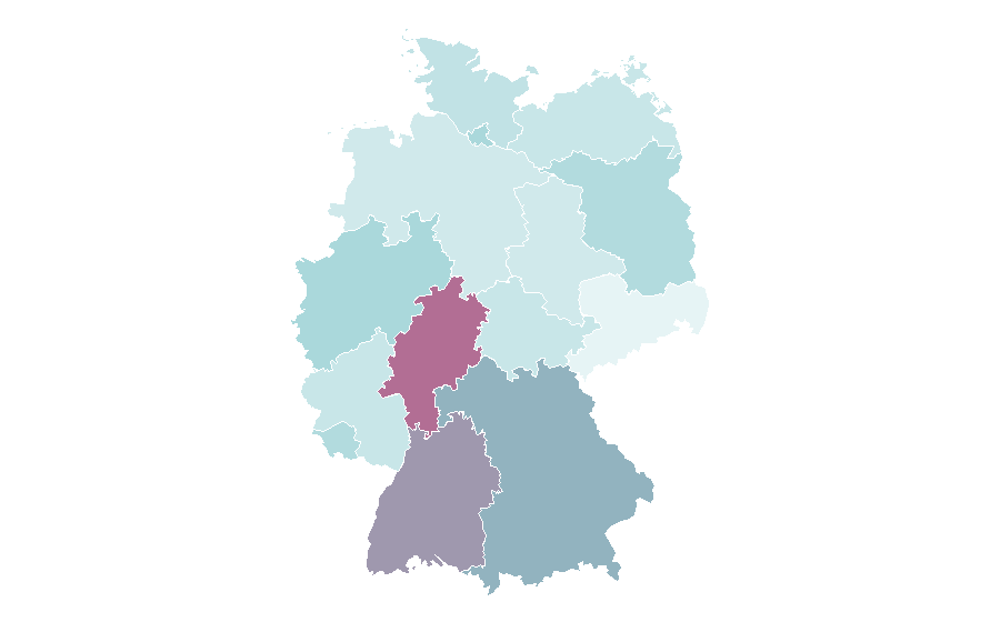 Affinity by region — Unity (game engine), Germany