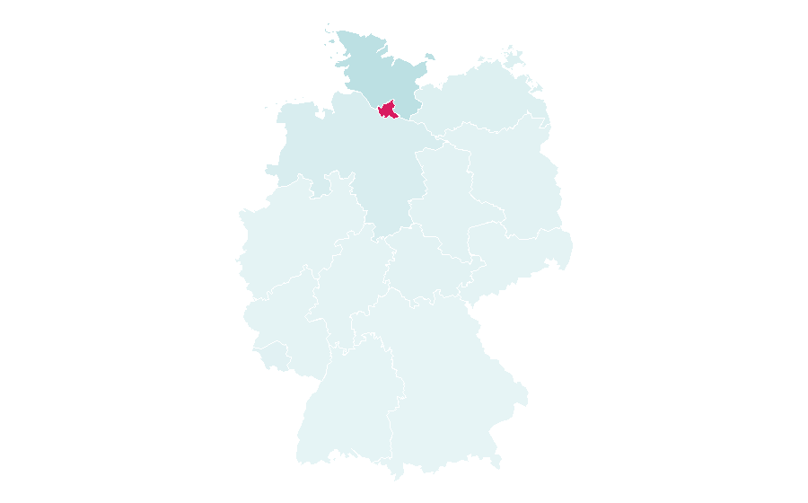 Affinity by region — University of Hamburg, Germany