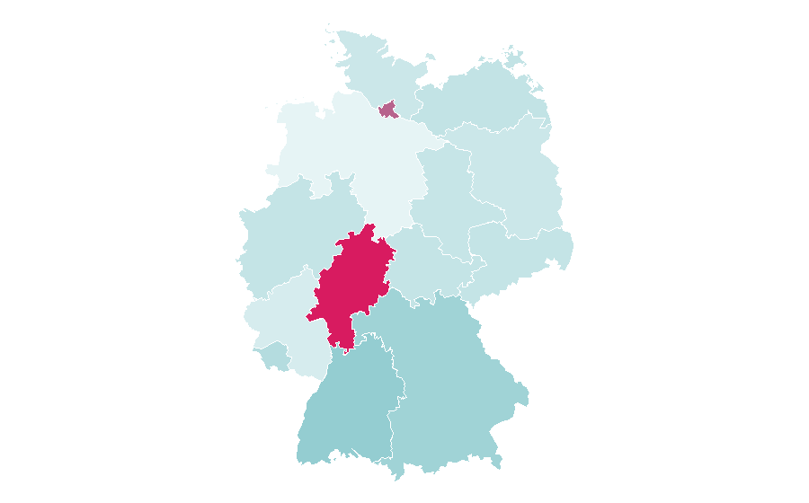 Affinity by region — University of Leeds, Germany