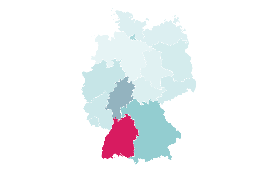 Affinity by region — University of Zurich, Germany