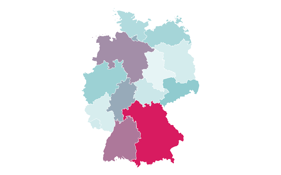 Affinity by region — Unter Pfarrerstöchtern, Germany