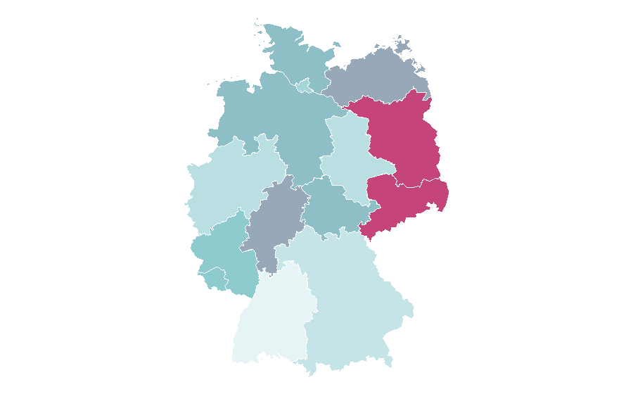 Affinity by region — Urban exploration, Germany