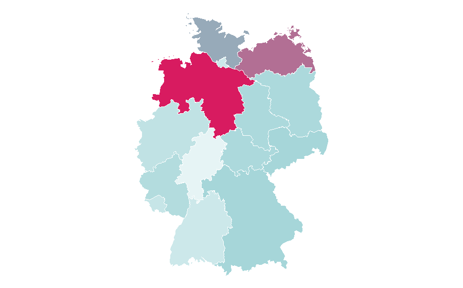 Affinité par région — Ursula von der Leyen, Allemagne