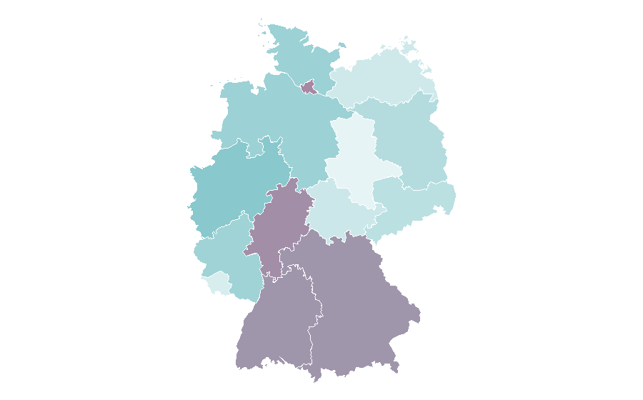 Affinity by region — Uruguay, Germany