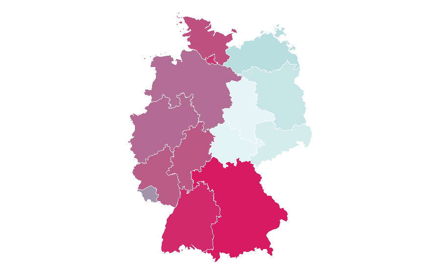 Affinity by region — US Open (tennis), Germany