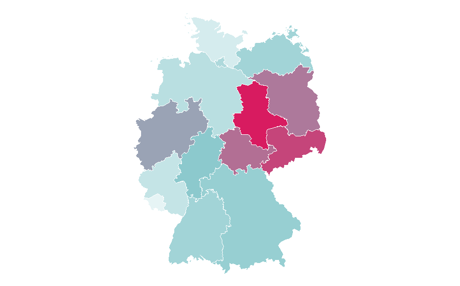 Affinity by region — Valentine's Day, Germany