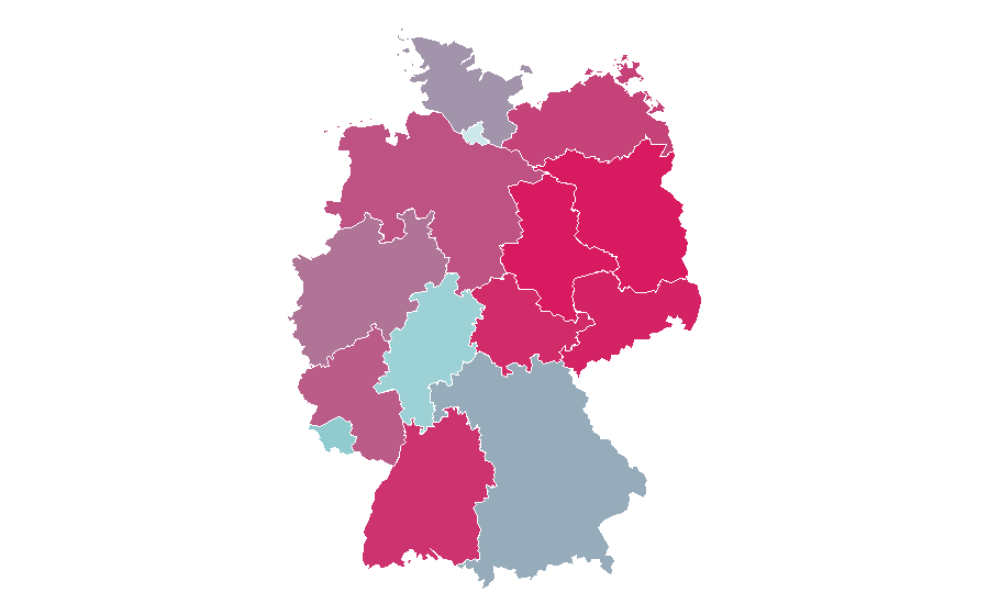 Affinität nach Region — Vanessa Mai, Deutschland