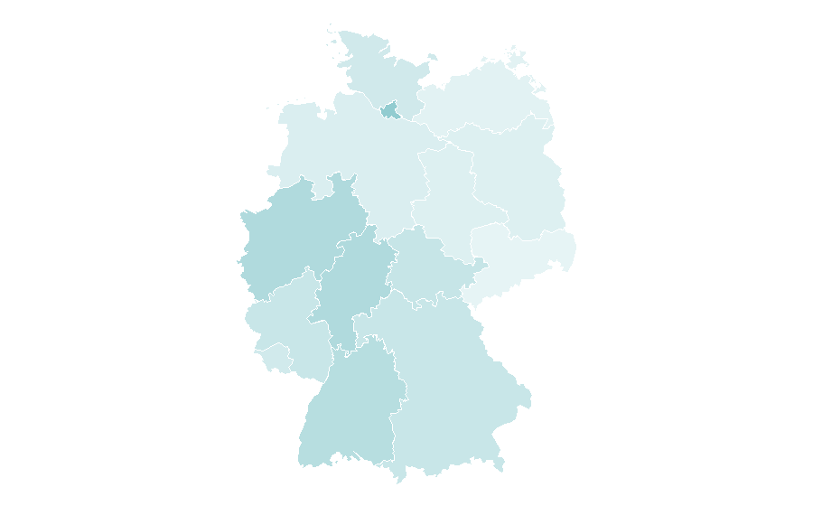 Affinité par région — Vegan Recipes, Allemagne