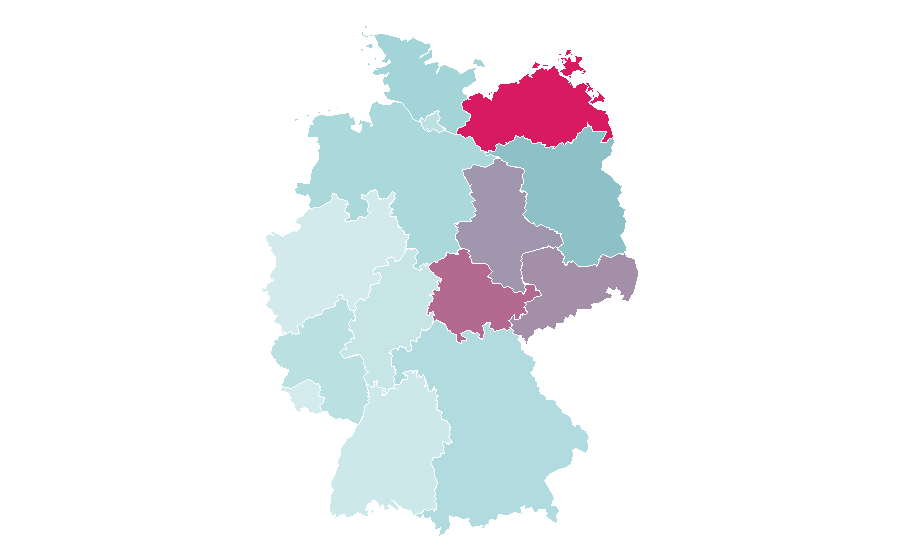 Affinity by region — Vehicle registration plates of Germany, Germany