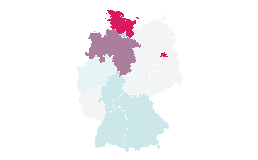Affinity by region — Vehicle simulation game, Germany