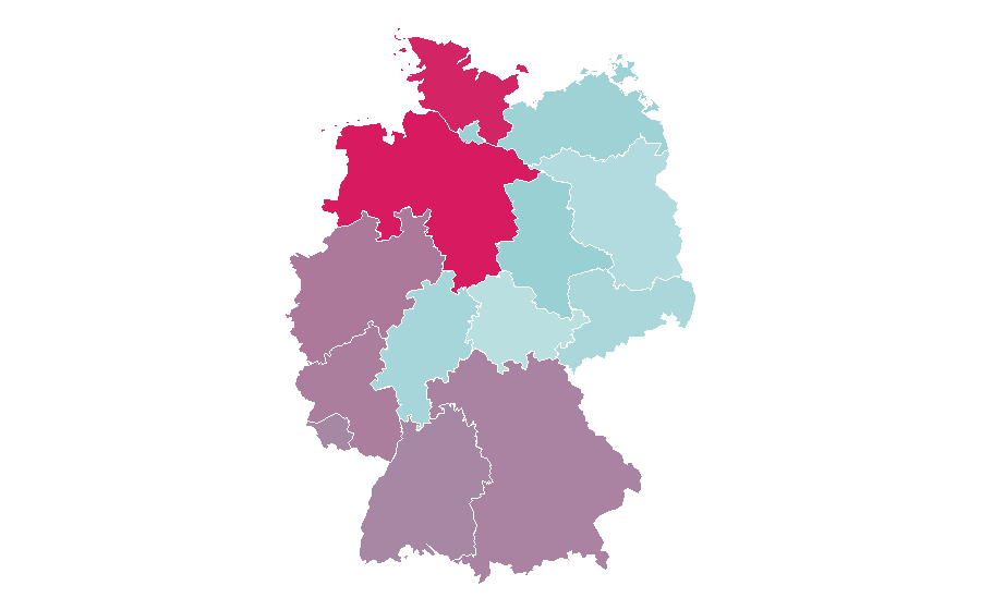 Affinity by region — Victoria, Crown Princess of Sweden, Germany