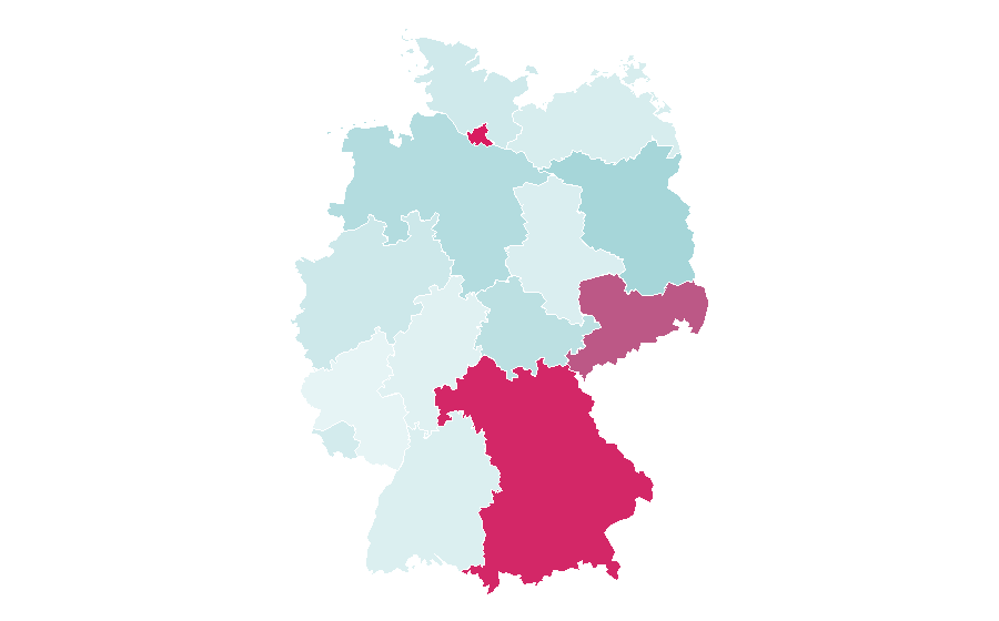 Affinity by region — Vietnamese cuisine, Germany