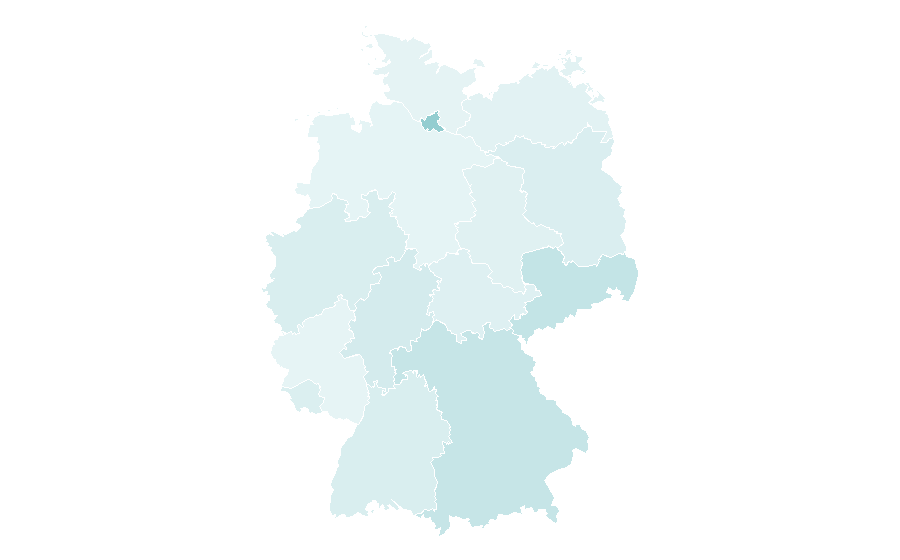 Affinity by region — Vietnamese language, Germany