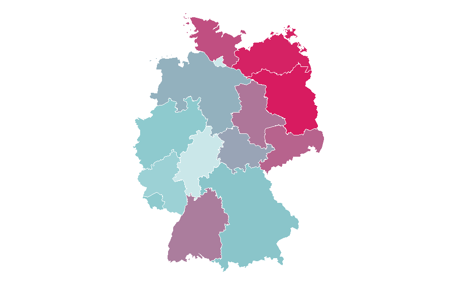 Afinidad por región — V.I.P. (TV series), Alemania
