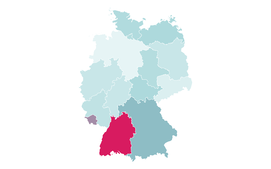 Affinité par région — Viral marketing, Allemagne