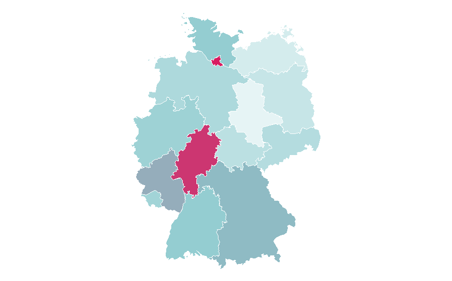Affinity by region — Virginia, Germany