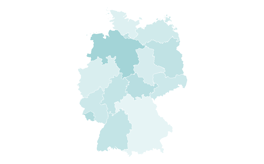 Affinity by region — Visual communication, Germany