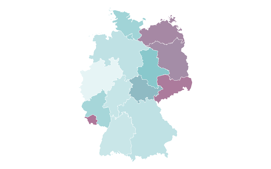 Affinity by region — Vocal music, Germany