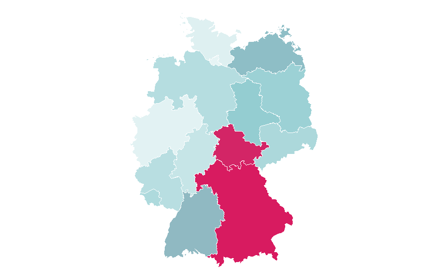 Affinity by region — Volksmusik, Germany