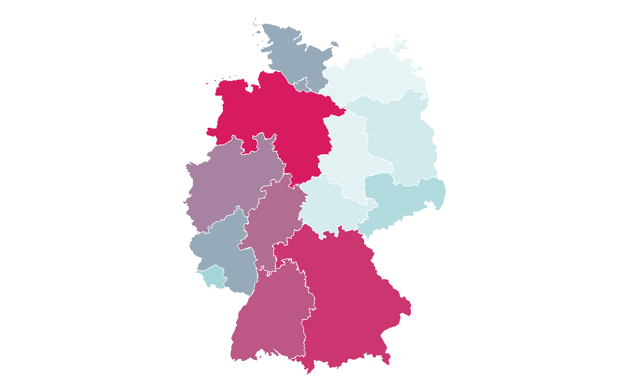 Affinity by region — Volkswagen ID.3, Germany