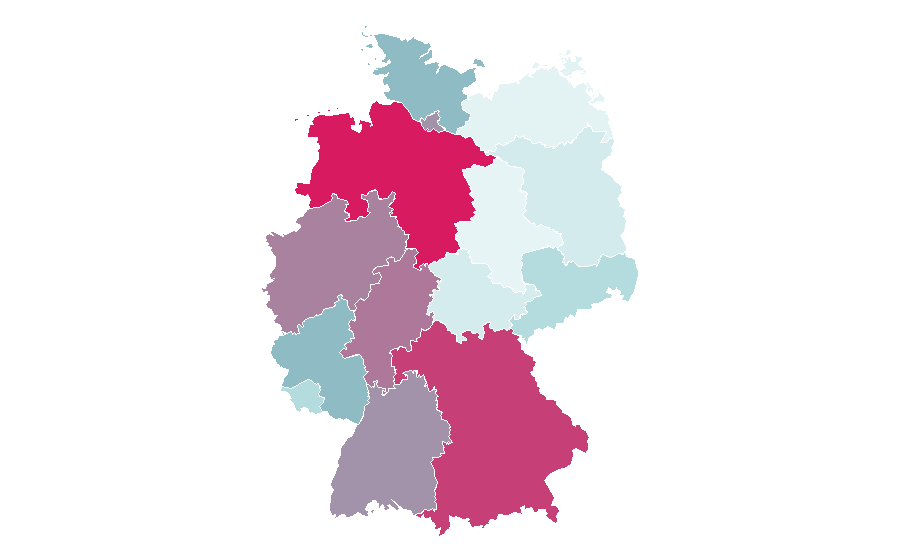 Affinity by region — Volkswagen ID.4, Germany