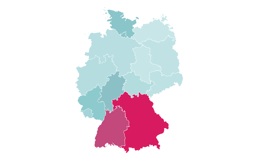 Affinity by region — Volkswagen Transporter, Germany