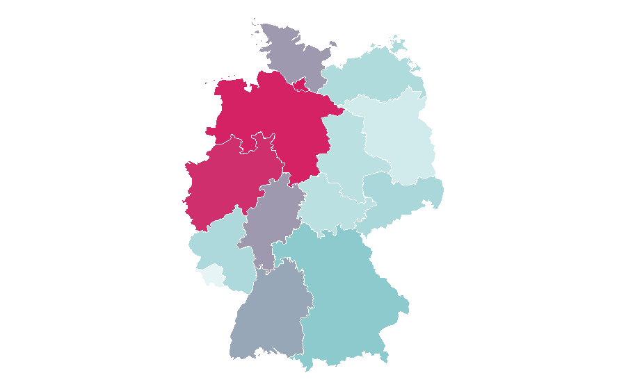 Affinity by region — Volkswagen Up, Germany