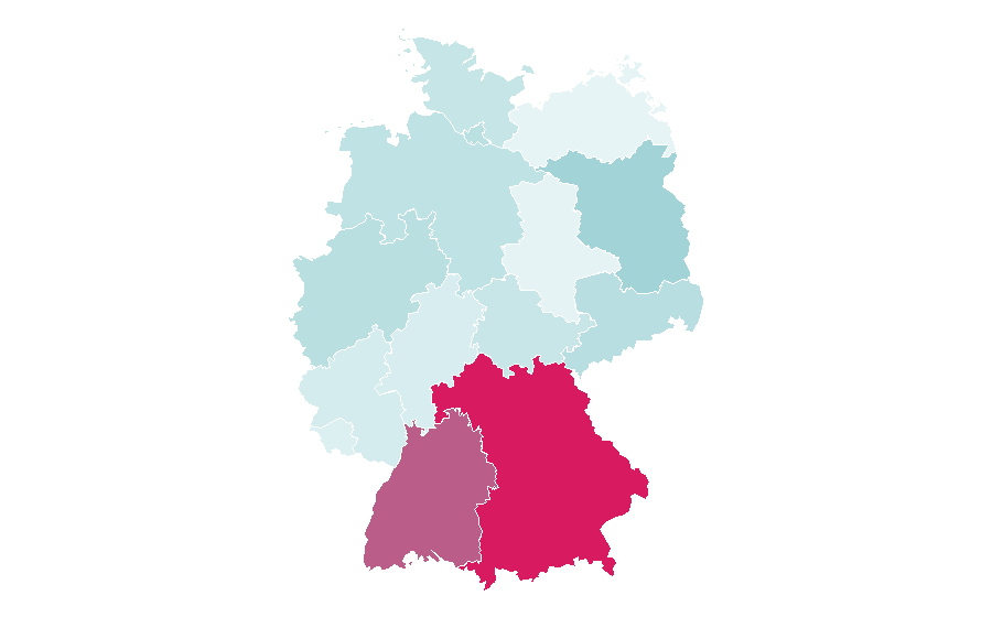 Affinity by region — Vom Fass, Germany