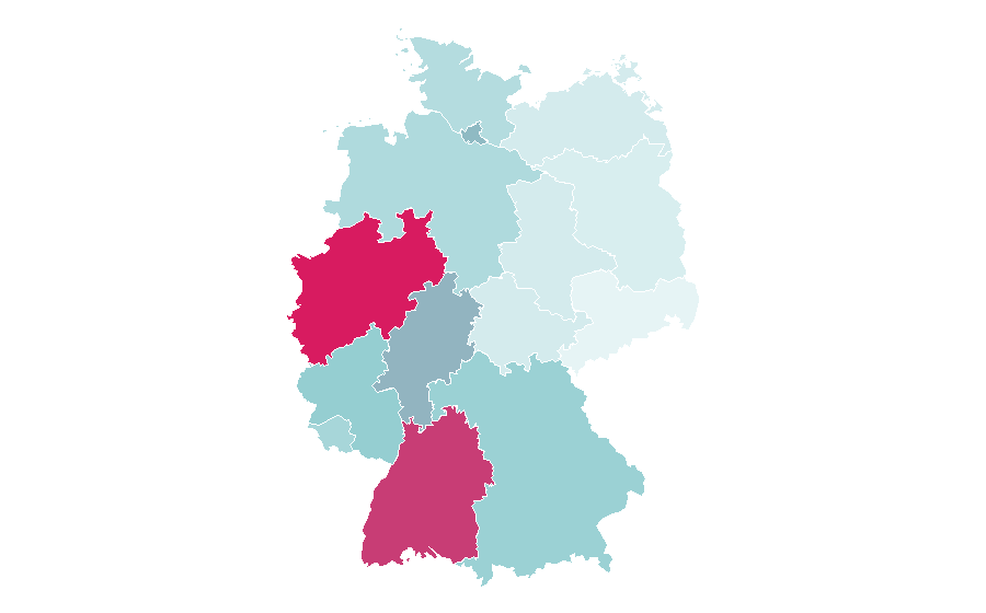 Affinity by region — Wales national football team, Germany